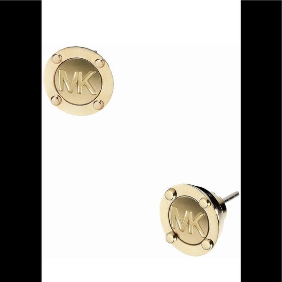Michael Kors Gold Tone Astor Women's Stud Earrings - Picture 2 of 3